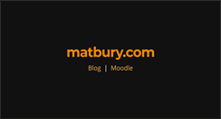Desktop Screenshot of matbury.com